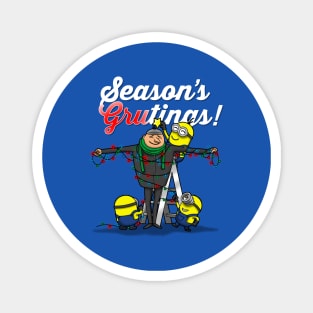 Funny Christmas Tree Season's Greetings Cute Cartoon Magnet